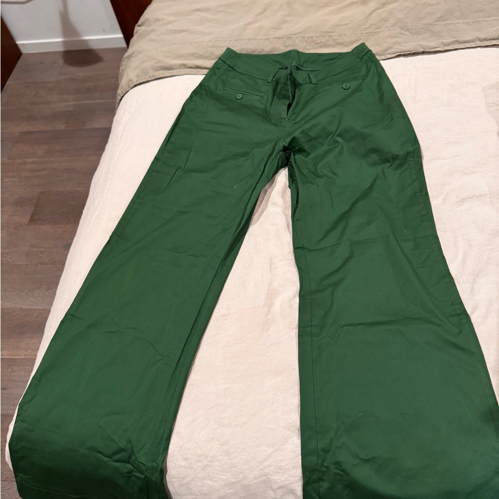 Green Boot Cut Women's Pants